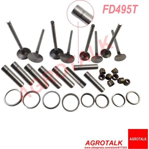 Set of intake and exhaust valve kit for Feidong FD495T for Shandong Taishan series tractor