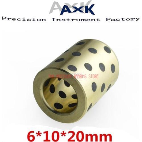 2021 New Arrival Rushed Ball Bearing Rodamientos 6x10x20 Mm Linear Graphite Copper Set Bearing Bushing Oil Self-lubricating Jdb