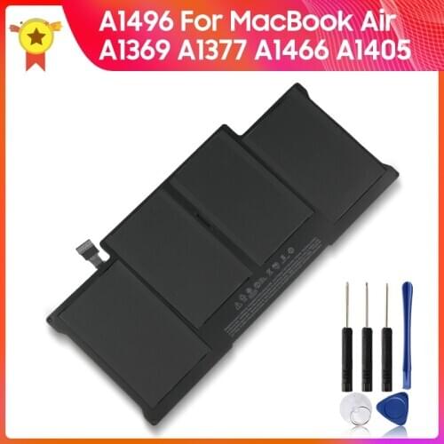 Original Replacement Battery A1496 For MacBook Air A1369 A1405 A1466 A1405 A1377 7150mAh 54.4wh 7.6V
