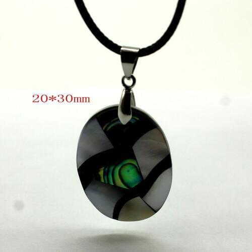 Natural Abalone Shell Necklaces & Pendants Hexagon Stitching Flatback Colorful Shells Round Bead for Women DIY Jewelry