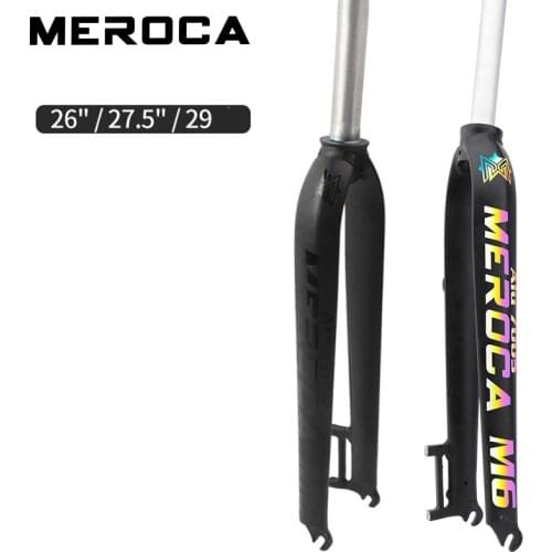 MEROCA mountain bike front fork M6 7075 aluminum alloy disc brake fork 26/27.5/29 inch universal front for MTB disc brake 700C