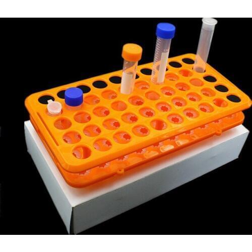 Plastic Test Tube Rack Fit 12-18mm Tube , ABS 250x130x52mm Sillicone Rubber Pad Lay On The Rack Ensure Tubes Fixed -Single