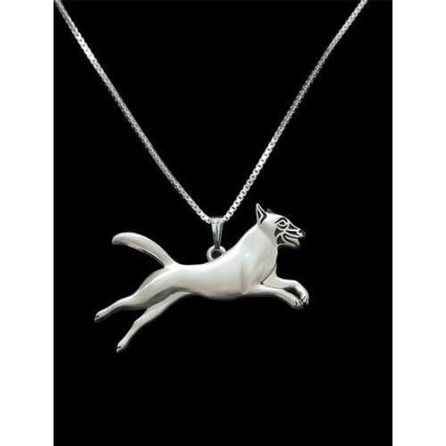 Drop shipping-Leaping Belgian Malinois pendant necklace