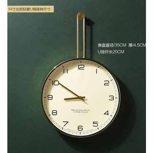 Luxury Minimalist Wall Clock Nordic Silent Simple Retro Hanging Wall Clock Antique Living Room Reloj Pared Home Decor AD50WC