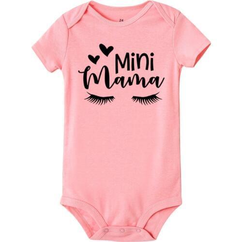 Mamas Mini me Newborn Infant Baby Girls 2018 New Romper short sleeve Jumpsuit Outfits Summer Sunsuit Clothes 0-24M