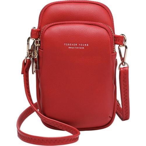 Handbag Women Solid Color Multi Pocket Faux Leather Crossbody Shoulder Bag Phone Purse bags for women 2020 сумка через плечо