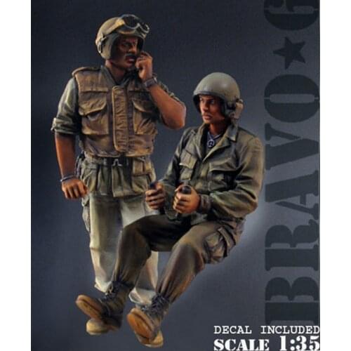 1/35 American pilot air force Military scene combination kit Figure soldiers GK Military theme of WWII Uncoated No colour