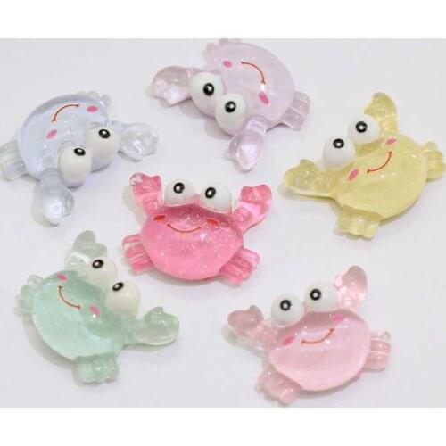 100/50pcs Kawaii Resin Simulation Small Crab Resin Crafts Cabochon Decorative For Phone Diy Accessories