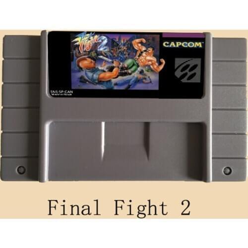 Final Fight 2 16 bit Big Gray Game Card For USA NTSC Game Player