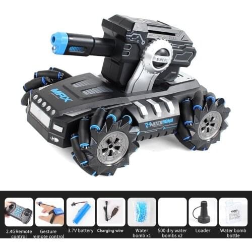 2.4g Watch Drift Remote Control Car Toy 1:16 Simulation RC Military Tank Launch Water Bomb Armor Interactive Battle Car Party