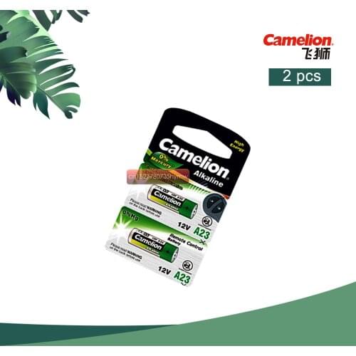 2pcs Camelion 12V 23A Ultra Alkaline Battery High Voltage Battery A23 V23GA MN21 For Calculators /Keyfob Remotes /Alarms