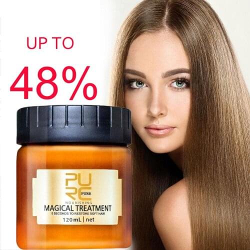 PURC Magical keratin Hair Treatment Mask Nutrition Infusing Masque for 5 Second Repairs Hair Damage Restore Soft conditioner120g