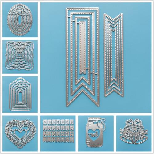 26 Styles) 2021 Bookmark Border Metal Cutting Dies DIY Scrapbooking Paper Photo Album Crafts Mould Punch Embossing Stencils
