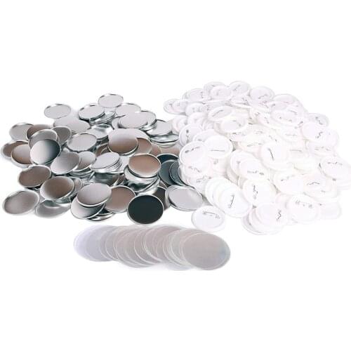 75mm Blank Pin Badges Plastic DIY Arts Crafts Supplies Pin Parts for Button Maker 100pcs