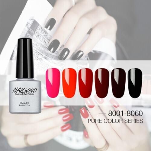 8ml Nail Gel Base Pure Color 8031-8060 Gel varnish Permanent Soak Off UV Gel for nail art beauty gel lacquer