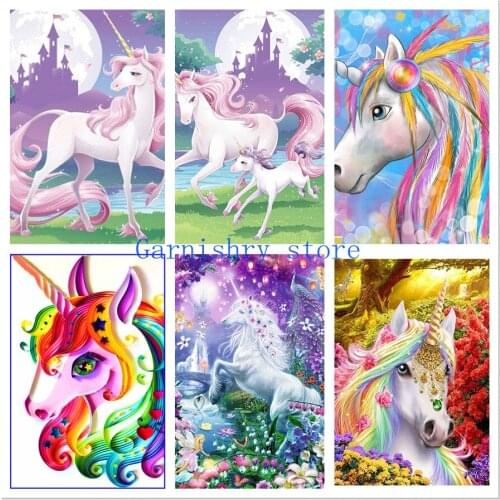 Diy Daimond Painting Disney "Flower Fairy Unicorn" 5D Mosaic Diamand Embroidery Full Cross Stitch Kits Home Decor