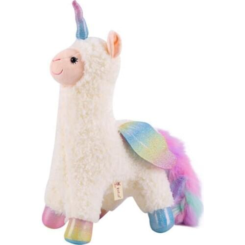 Angel alpaca children plush toys baby kids for Christmas birthday stuffed toy gift Cute sleeping doll