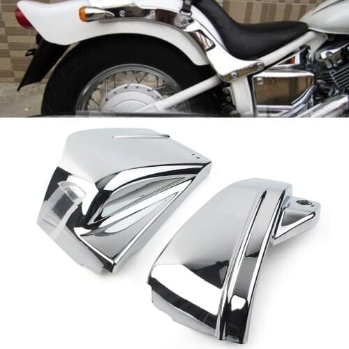 Chrome ABS Motorcycle Side Covers Fairing Battery Cover Left Right For Yamaha V-Star Drag Star 650 XVS650/A Custom Classic 2Pcs