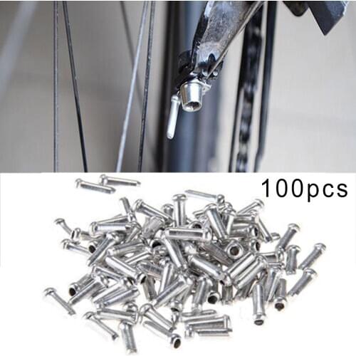 Hot Sale 100 X Bicycle Bike Shifter Brake Gear Inner Cable Tips Ends Caps Crimps Ferrules Bicycle Accessories High Quality