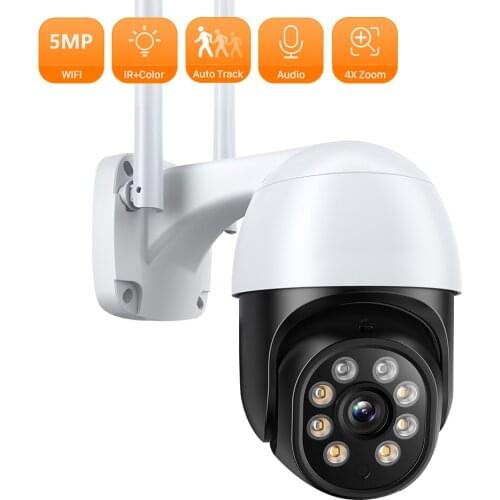 Cloud 5MP PTZ Wifi IP Camera 1080P Security Camera Outdoor Wireless Audio P2P Auto Tracking Smart Home Video CCTV Surveillance