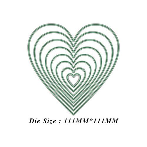 JMCRAFT Three-Dimensional Love Border #6 Metal Cutting Dies DIY Scrapbook Handmade Paper Craft Metal Steel Template Dies