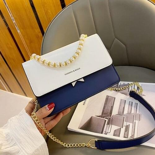 Leather Shoulder Bag 2021 New Style Summer Luxury beaded Female Crossbody Bags Designer Womens Handbag