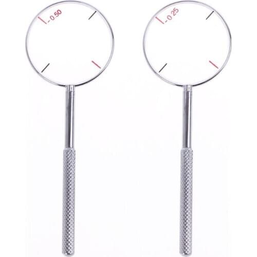 Round Optical Cross Cylinder Lens Tool Optical Instruments Ophthalmic Lens Diopters Optometry Accessories 0.25 / 0.50