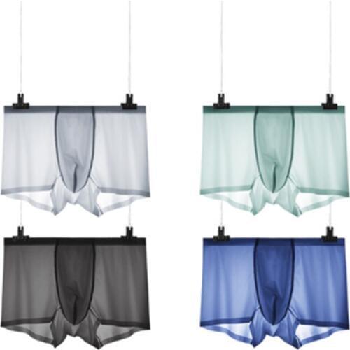 2020 summer cool mens ice silk underwear mens sense of seamless ice quick-drying breathable boxer