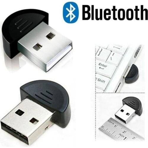 Mini USB 2.0 Bluetooth V2.0 Dongle Wireless Adapter Transmitter for PC Windows (Color: Black)