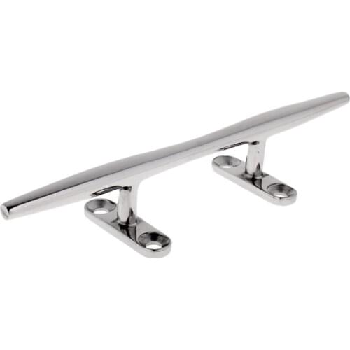 Marine 316 Stainless Steel Heavy Duty Open Base Boat Deck Rope Cleat 4 inch