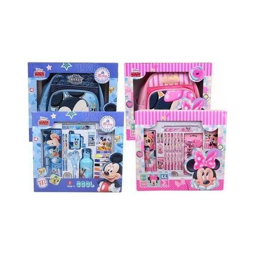 Disney schoolbag stationery set cartoon cute watercolor pen stationery box water cup skipping rope and other combination gifts