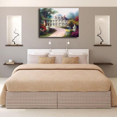 Thomas Kinkade Homestead House Poster Canvas Painting Oil Framed Wall Art Print Pictures For Living Room Home Decoracion