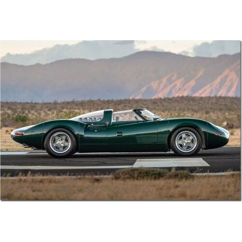 1966 Jaguar XJ13 Super Car Poster Wall Art Canvas Cloth Fabric Print Painting Wall Picture for Living Room