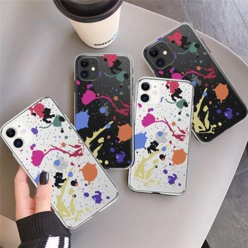 Cool Painted Case For iPhone 7 8 Plus X XR XS Max SE2020 11 Pro Max 12 Mini 12 Pro Max Transparent Camera Protection Back Cover