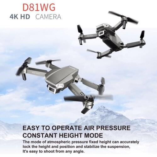 RC Drone D81WG 4K HD Carmera Aerial Photography Professional Four-Axis Aircraft Fixed Height Flip Function Toy