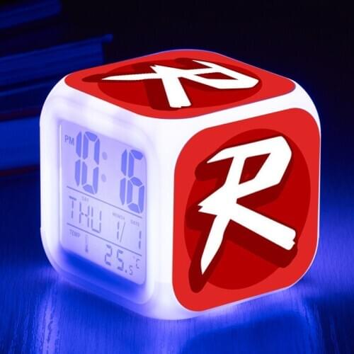 Roblox Anime Luminous LED Alarm Clock Timer Toys for Children Xbox Game table lamp Digital Clock Party Home Decor Gifts for Kids