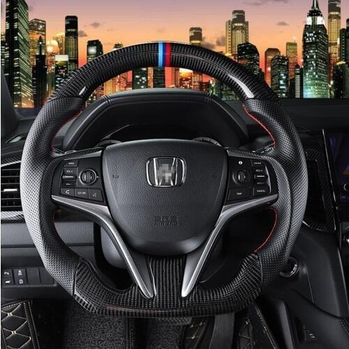 Carbon fiber steering wheel For Honda urv AVANCIER Professionally customized with leather