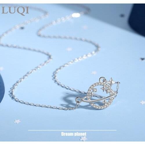 S925 Platinum Plated Dream Planet Small Universe Exquisite Necklace For Girlfriend Gift DZ482