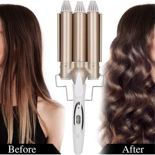Curling Iron 3 Barrel Curling Iron 1 Inch Hair Wavers Adjustable Temperature Curling Wand Tongs Crimping Bubble Styling Tool