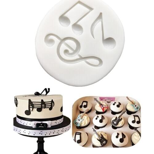 Musical Note Silicone Sugarcraft Mold Fondant Cake Decorating Tools Cupcake Chocolate Baking Molds