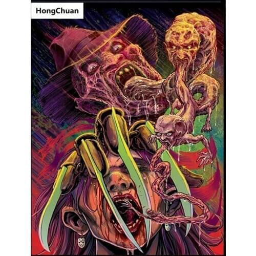 Horror figure diamond painting cross stitch needlework home decoration mural 5D DIY square/round mosaic diamond embroidery gift