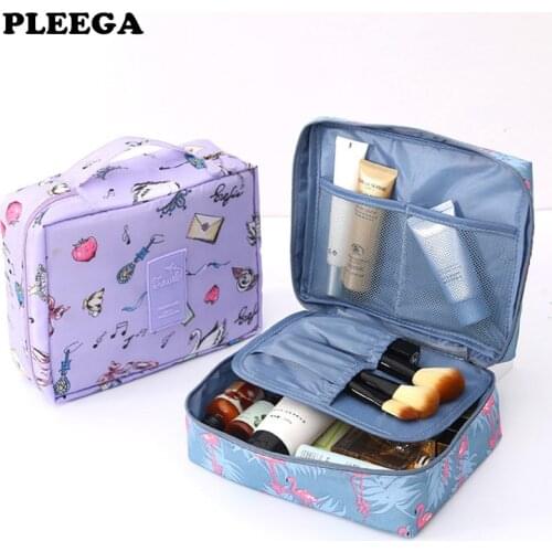 PLEEGA Brand Women Cosmetic Bag Multifunction Organizer Waterproof Portable Makeup Bag Travel Necessity Beauty Case Wash Pouch