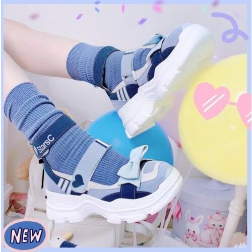 Lolita Shoes Sweet Princess Daily Japanese Casual Sports Shoes Thick Bottom College Style Kawaii Shoes Cosplay Loli Women Shoes