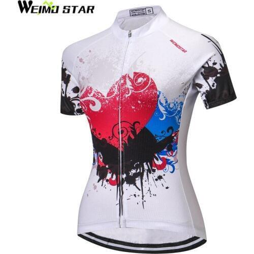 Weimostar 2018 Summer Short Sleeve Cycling Jersey Shirt Women Breathable Bike Jersey mtb Bicycle Wear Downhill Cycling Clothing