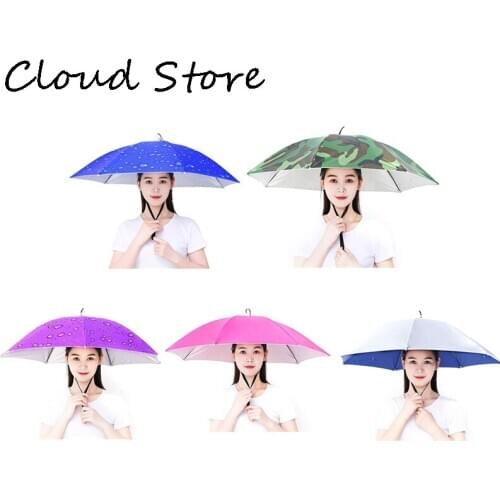 1PC Fishing Cap Outdoor Sport Umbrella Hat Hiking Camping Cap Head Hats Fishing Sun Protector Caps UV Sun Protection Bucket Hats