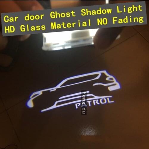 2pcs For 2012-2021 PATROL Y62 HD No Fading LED Car Door Projector Ghost Shadow Light Welcome Light Warning Atmosphere Light