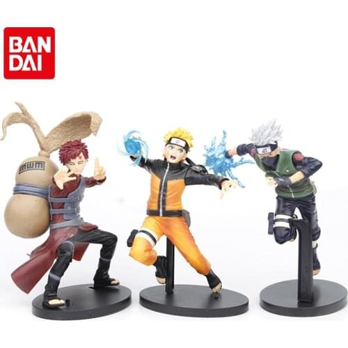 20CM Naruto Figures Uzumaki Anime NARUTO Action Figurine Kakashi Gaara PVC Model Character Statue Kawaii Boy Kids Toys Cool Gift