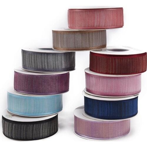 25MM 20Yards New Style Thin silk organza Ribbon for craft gift packing,flower packing DIY accessoreis