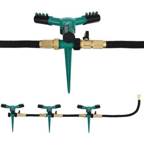 360 Rotating Lawn Ground Insert Automatic Sprink Water Watering Sprinkler Sprayer Lawn Garden Sprinkling Irrigation Kits