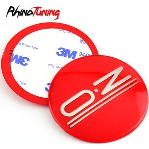 4pcs 61mm OZ O.Z Emblem Sticker Wheel Center Cap Badge Decals Car Hub Cover Stickers Red ABS Plastic